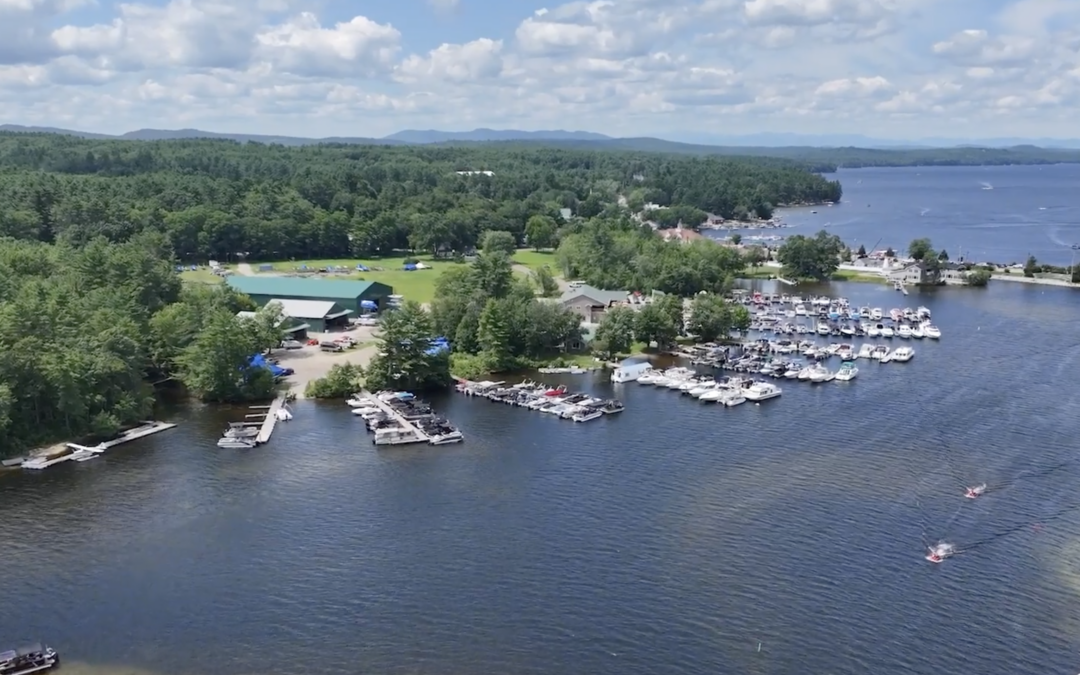 Sebago Lake arial view